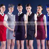 5 Colours Available Chantilly and Slim Fit Wholesale Formal Airline Uniforms of Women thumbnail-6