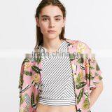 Office Lady Fitted Crop Top Designs Stylish Simple Sleeveless Blouse thumbnail-3