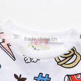 Wholesale Summer Cotton Priting Kids Girl Short Sleeve t Shirts thumbnail-3