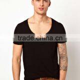 Scoop Neck Men's Black Tee Shirts thumbnail-1