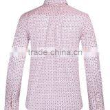 2017 Floral Printed Men's Long Sleeve Button Down Collar Slim Fit Shirt With Contrast Collar and Cuff thumbnail-3