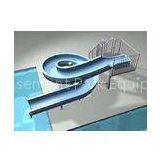 Long Fiberglass Curved Swimming Pool Slides , Awesome Spiral Customized Long Slide thumbnail-1