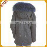 Fur Lining Women Winter Jacket Parka Raccoon Fur Parka For Ladies thumbnail-3