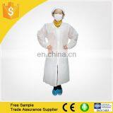 Food Industry Dispsoable Nonwoven Lab Coat pp Workwear for Clean thumbnail-1