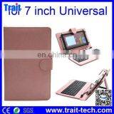 7 Inch Tablet PC Crystal Texture PU Leather Keyboard Case With Holder and Micro USB Cable,7 Inch Keyboard Case for Android Table