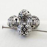 2017 New Trendy Wholesale Antique Silver 7mm Round Custom Made Beads