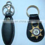 Custom Keyring Leather and Badge