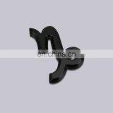 Wholesale 3M Adhesive Type Custom Made 3D Logo Type Symbol Black Metal Emblem Sticker thumbnail-1