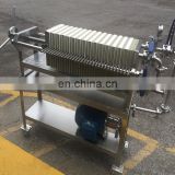 Beer and Wine Fine Filter Equipment Stainless Steel Plate and Frame Filter Press Machine Used for Solid-liquid