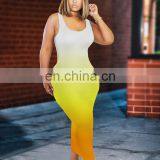2020 New Arrivals Women Fashion Casual Dresses Ladies Bodycon Gradients Club Long Dresses Women Summer Dresses thumbnail-5