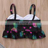 2019 Fashion New Summer Toddler Bathing Suit Pineapple Full Print Black Swimsuit Toddler Valentine's Day thumbnail-5