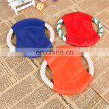 Customize LOGO Dog Training Bite Cotton Rope Round Flying Disc Dog Toys thumbnail-4
