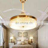 European Luxury Living Room Bedroom Crystal Lamp LED Decorative Stealth Ceiling Fan Fan Lights Restaurant Lights Direct thumbnail-5