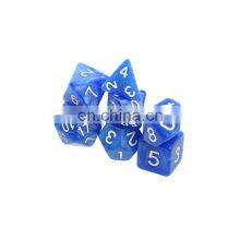 Polyhedral Dice Set With Pouch Double-Colors Gold Numbers of D4 D6 D8 D10 D% D12 D20 for DND RPG Table Games thumbnail-4