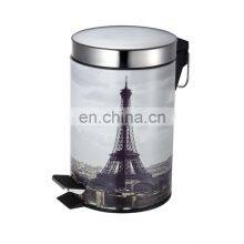 Custom Printing Color Metal Steel Living Room or Office Dustbin With Cover for Home Decor thumbnail-3