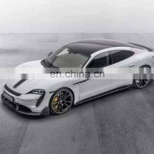 Runde Dry Carbon Fiber Material For Porsche Taycan Upgrade Mansory Style Body Kit Front Lip Rear Lip Side Skirt Spoiler thumbnail-2