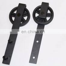 Spoke Wheel Garrick Barn Door Hardware Kit Set For Interior Barn Door