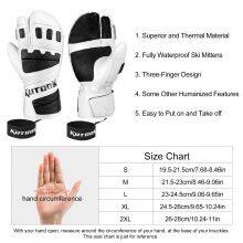 KUTOOK Ski Mittens for Men Snowboarding Gloves Winter thumbnail-4