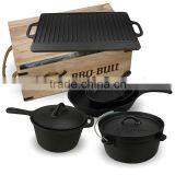 TRIONFO Cast Iron Camping Cookware Brands Set