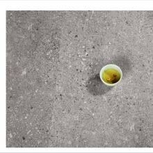Car 4S exhibition hall black stone grain SPC sheet floor clothing shop coffee tavern imitation cement plastic floor