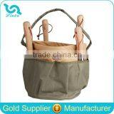 Heavy Duty Canvas Small Tool Bag Portable Small Round Tool Tote Bag