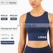 Fashion Custom Sports Bra With High Neck Running Shockproof Yoga Bra Fitness Tank Top Women thumbnail-1