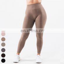 High Stretch Workout Wear No Front Seam Sports Leggings Scrunch Butt High Waist Gym Fitness Pants Seamless Yoga Leggings thumbnail-4