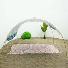 Resort Beach Gazebo Commercial Grade Aluminum Frame With Adjustable Height for Luxury Hotel Beach Tent Canopy Boho thumbnail-1