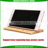 New Arrivel CM-10 Bamboo Mobile Phone Name Card Holder Stand Mount thumbnail-1