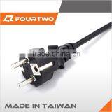 Made in Taiwan AC Power Cord With Strain Relief Stopper