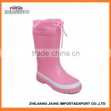 2014 lovely pink rubber rain boots for kids