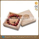 Square Wood Pine Box, Solid Pine Wood Jewelry Box thumbnail-1