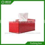 Red Leather Tissue Boxes