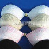 Hottest Sexy Purple Lace Lingerie Invisible Bra For Low-neck Tops Bra Sponge thumbnail-4