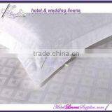 Double Square White Dobby Hotel Bed Sheets for 5-star Luxurious Hotels thumbnail-1