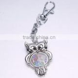 Personalized stainess steel floating locket keychain