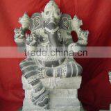 Lord Ganesha Statue Home Decor Marble Stone Hand Carved Sculpture for Temple