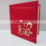 National train 3d pop up greeting card