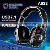 High Quality SADES SA922 3 in 1 Gaming Headset 7.1 Surround Sound Effect USB Game Headset with Mic for PC PS3 XBOX                        
                                                Quality Choice