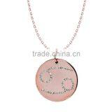 925 Silver/Brass Pandents Rose Gold/Yellow/Silver Plated With Genuine Crystal Customize Design 'Horoscope' for 'Cancer'