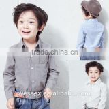 Triangle collar cotton and linen long sleeve shirt