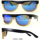 Classical Two-tone Wooden Frame Sunglasses thumbnail-1