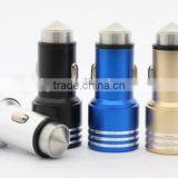 Car Accessory 5V 3.1A Stainless Steel Promotional Dual Usb Car Charger Safety Hammer Car Charger thumbnail-5