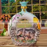 Decoration Zodiac Series Pig Ceramic Wine Bottle for Sales thumbnail-1