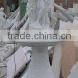 Garden and Plaza Decoration Hand Carving Yellow Marble Angel Fountain thumbnail-5