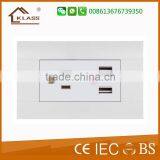 2015 European Style Schuko Electrical Socket IP20 Mechanism, 118-KA3 White thumbnail-2