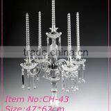 wholesale candelabrum crystal candle holder for wedding centerpiece