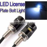 White LED SMD Motorcycle & Car License Plate Screw Bolt Light lamp bulb 12V