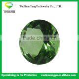 Green gemstone Round brilliant cut12mm glass gems