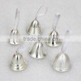 Silver bell christmas ornament